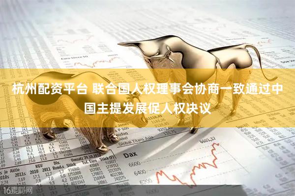 杭州配资平台 联合国人权理事会协商一致通过中国主提发展促人权决议
